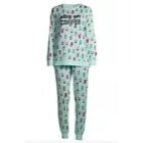 Secret Treasures Women's 3X Need My Coffee Holiday 2PC Pajama Sleep Set NWT - Picture 1 of 2